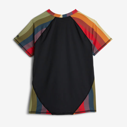 TomboyX Swim Rashguard Tee - Rainbow Wave