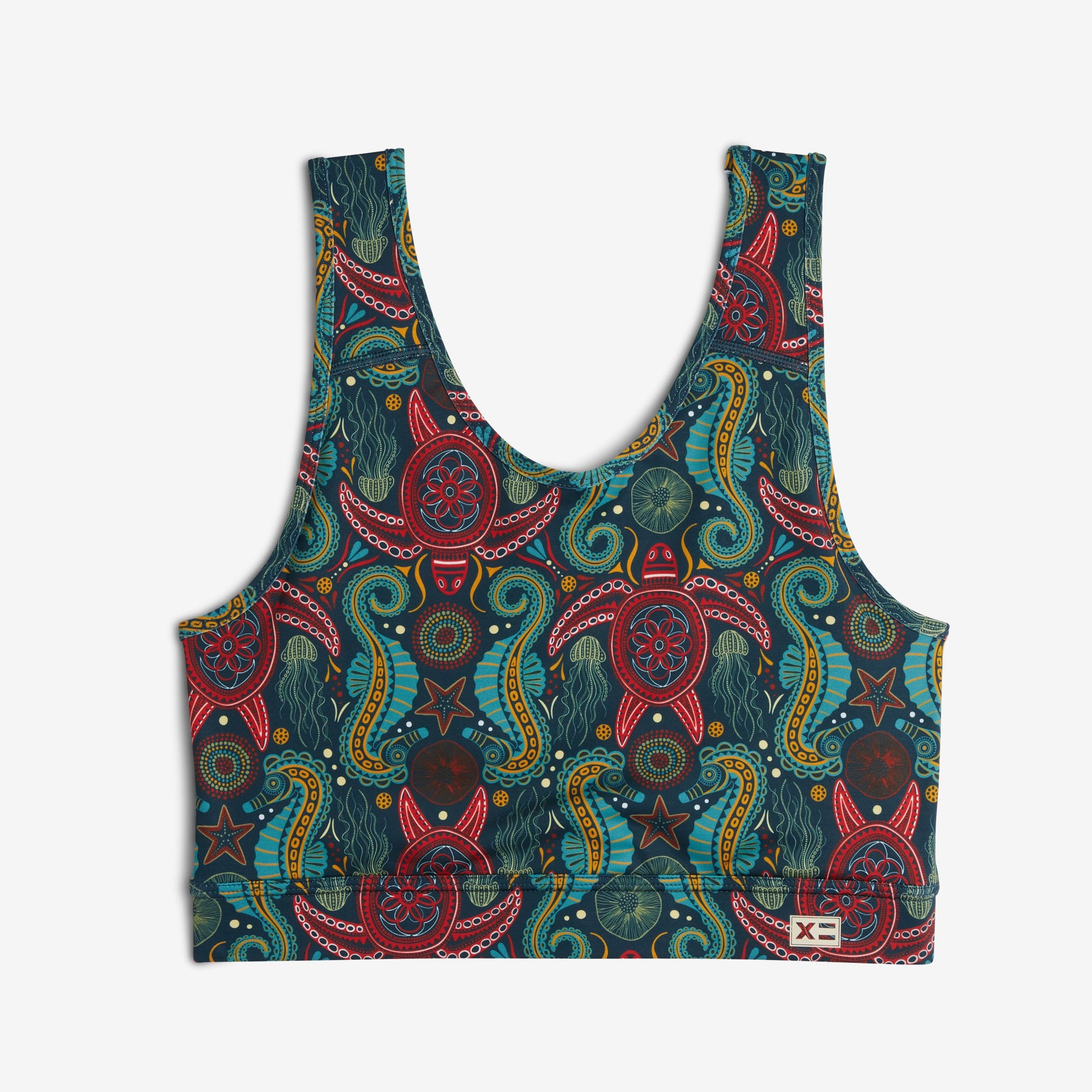 TomboyX Swim Sport Compression Top - Marine Mosaic