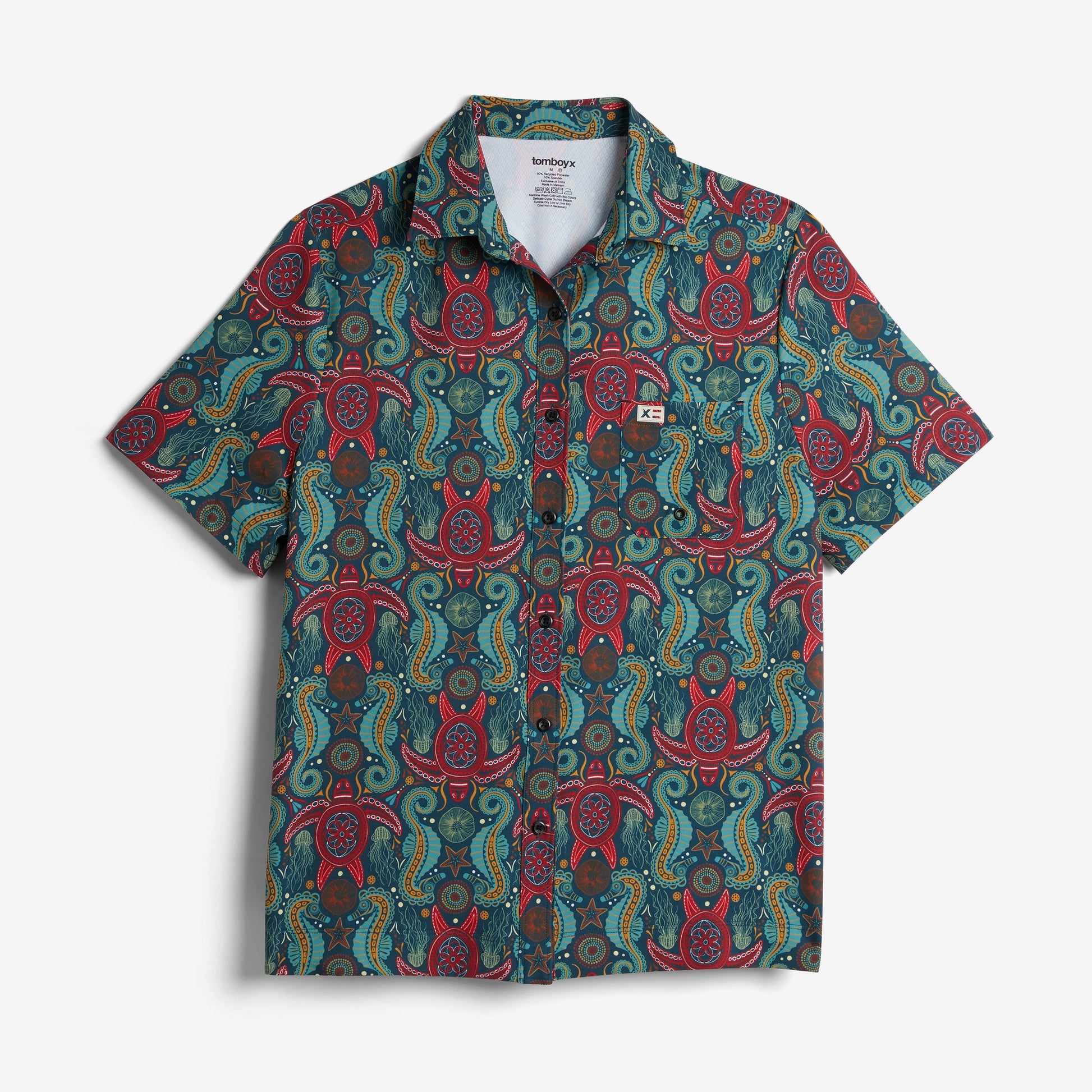 TomboyX Cabana Shirt - Marine Mosaic