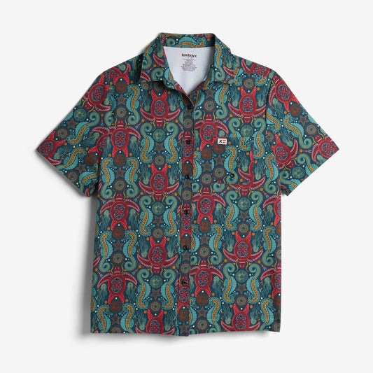 TomboyX Cabana Shirt - Marine Mosaic