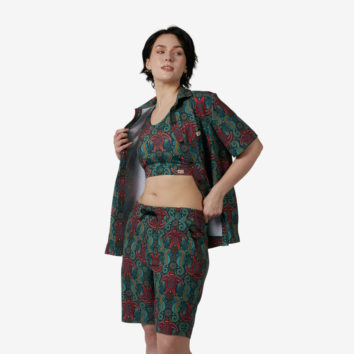TomboyX Cabana Shirt - Marine Mosaic