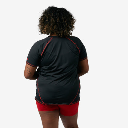 TomboyX Swim Rashguard Tee - Red Edge