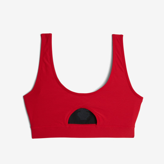 TomboyX Swim Solarmesh Peekaboo Top - Red