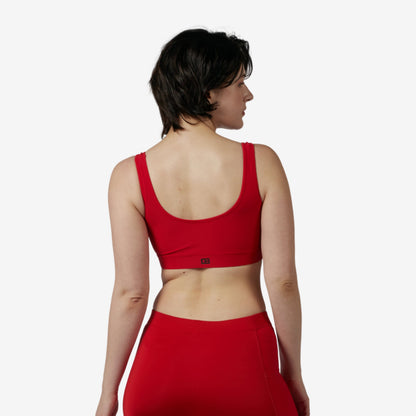 TomboyX Swim Solarmesh Peekaboo Top - Red