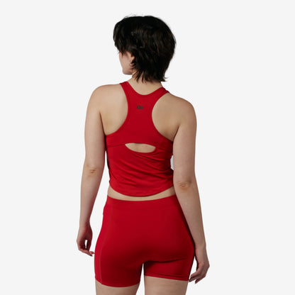 TomboyX Swim High Neck Top - Red