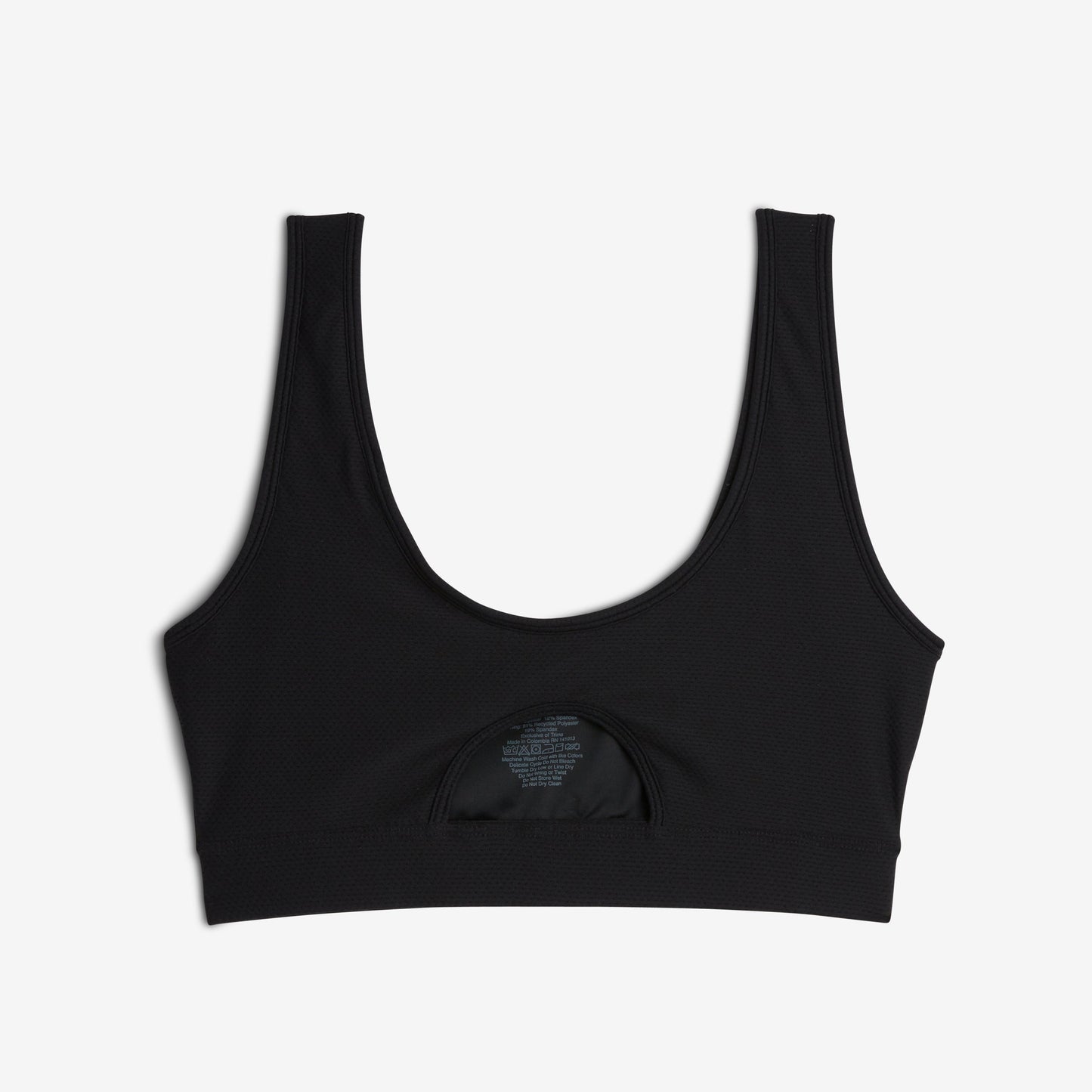 TomboyX Swim Solarmesh Peekaboo Top - Black
