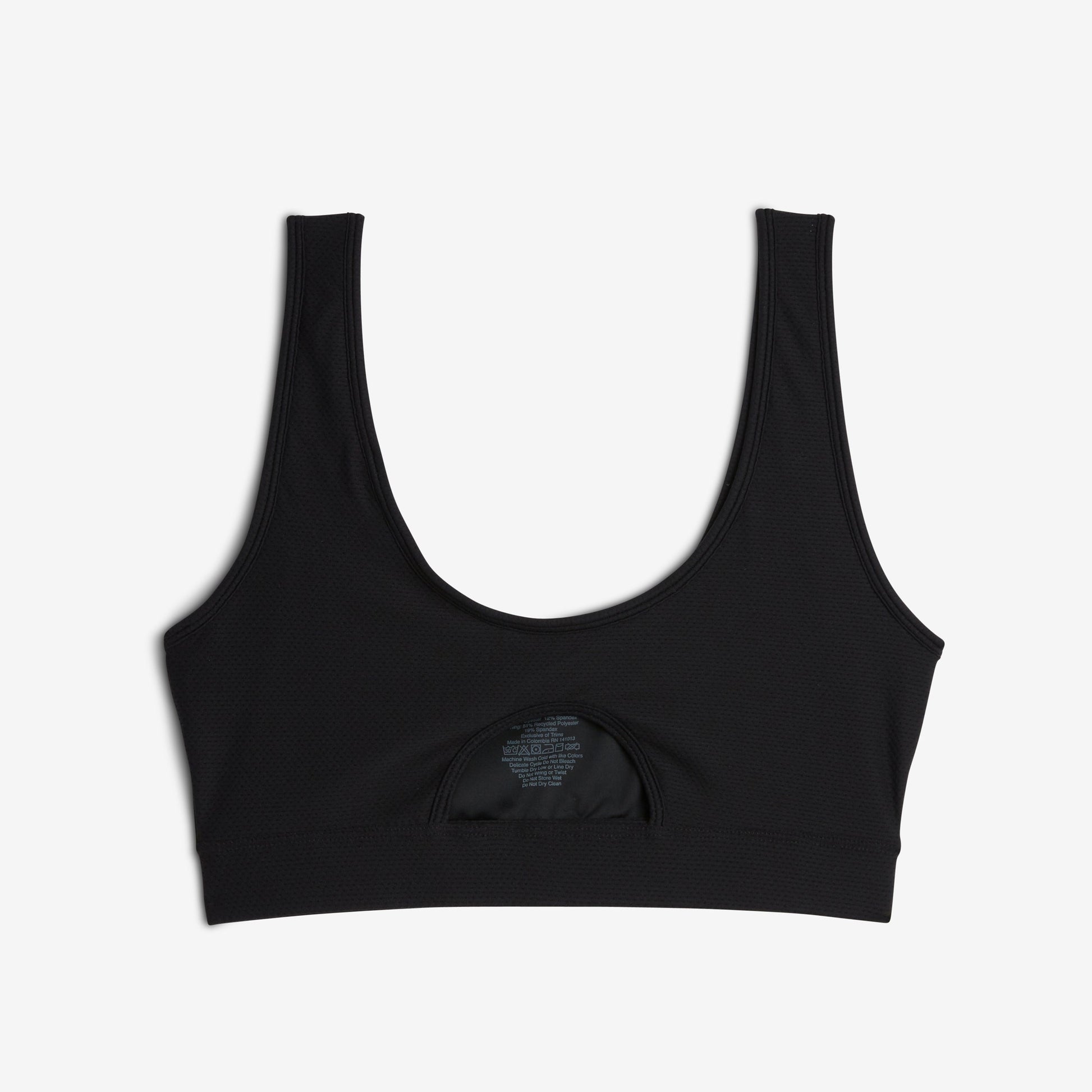 TomboyX Swim Solarmesh Peekaboo Top - Black