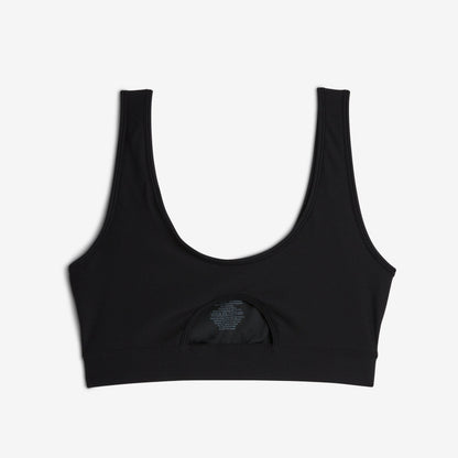 TomboyX Swim Solarmesh Peekaboo Top - Black