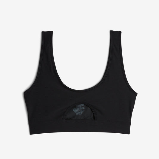 TomboyX Swim Solarmesh Peekaboo Top - Black