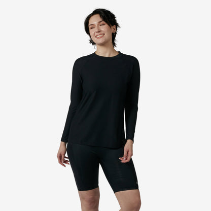 TomboyX Swim Solarmesh Long Sleeve Sun Guard - Black