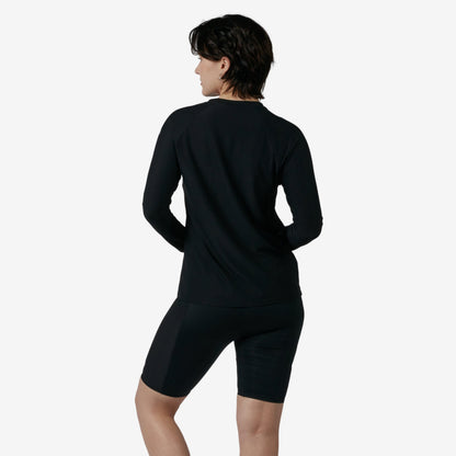 TomboyX Swim Solarmesh Long Sleeve Sun Guard - Black
