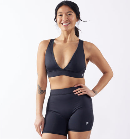 TomboyX Swim Reversible Plunge Top - Melting Rainbow