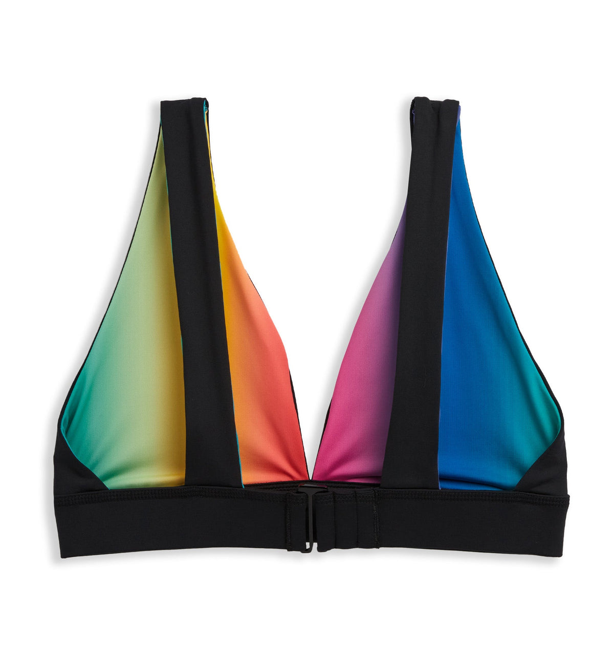 TomboyX Swim Reversible Plunge Top - Melting Rainbow
