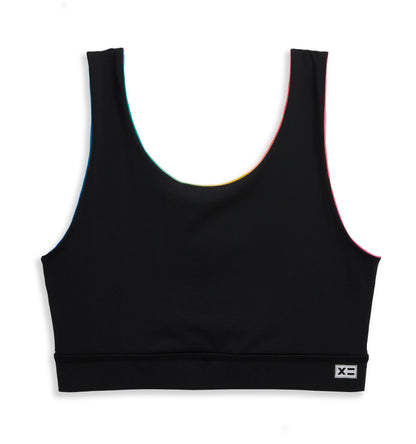 TomboyX Swim Reversible Sport Top - Melting Rainbow
