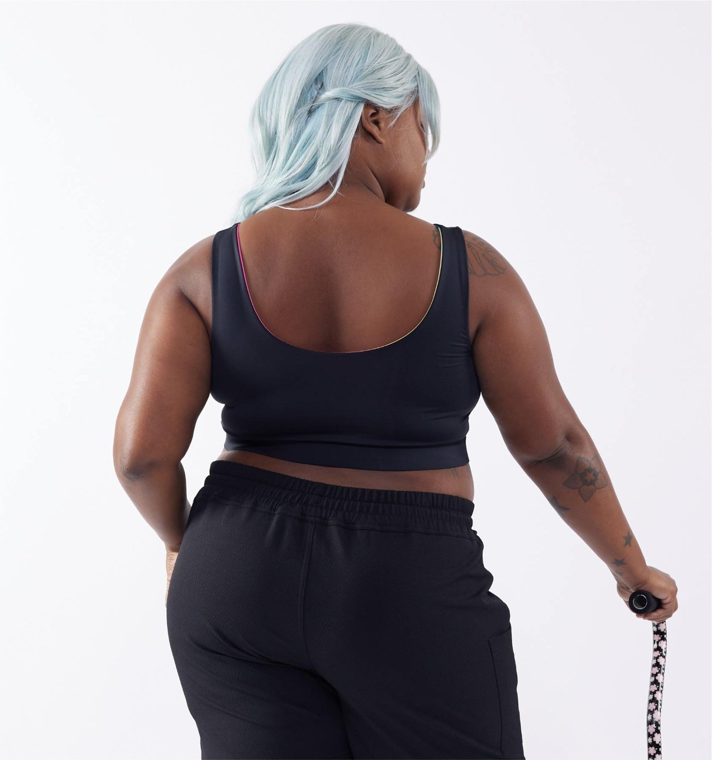 TomboyX Swim Reversible Sport Top - Melting Rainbow