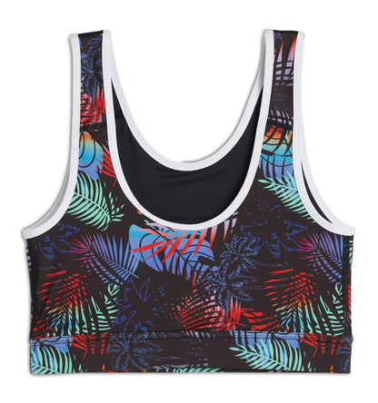TomboyX Swim Sport Compression Top - Palm Dreams