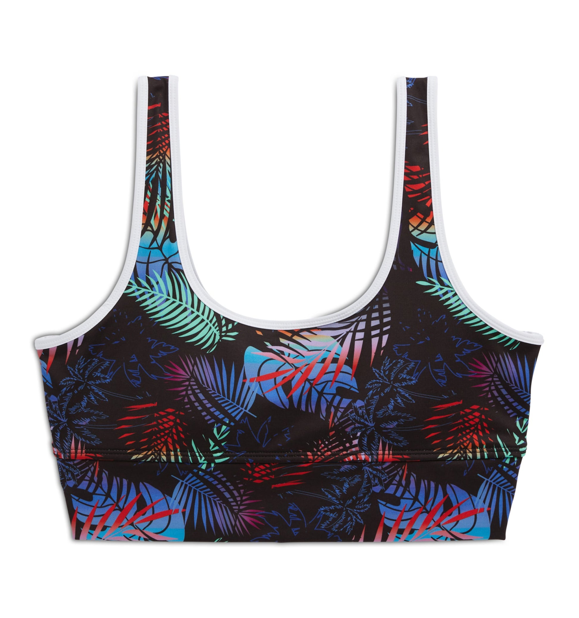 TomboyX Swim Straight Up Longline Top - Palm Dreams