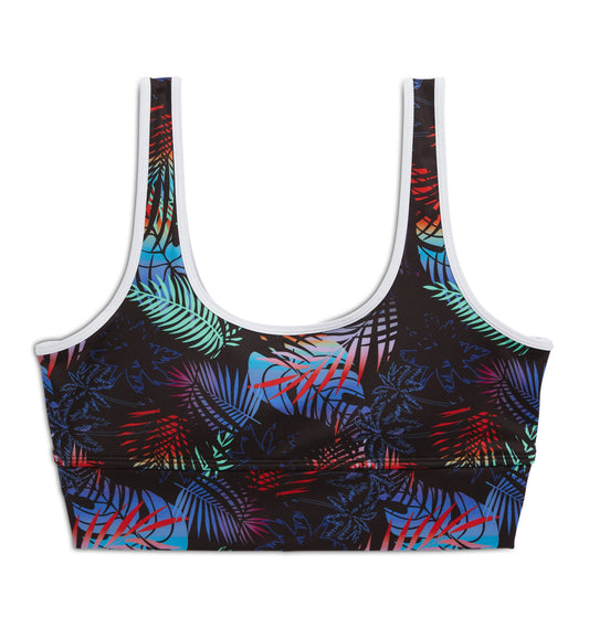 TomboyX Swim Straight Up Longline Top - Palm Dreams