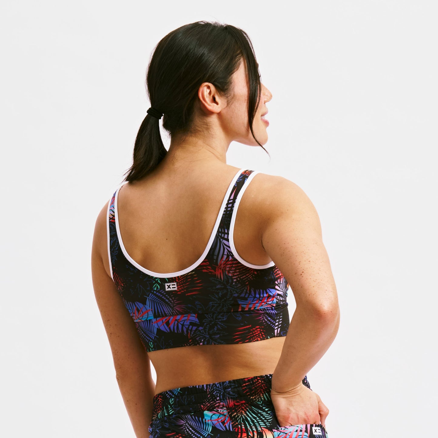 TomboyX Swim Straight Up Longline Top - Palm Dreams
