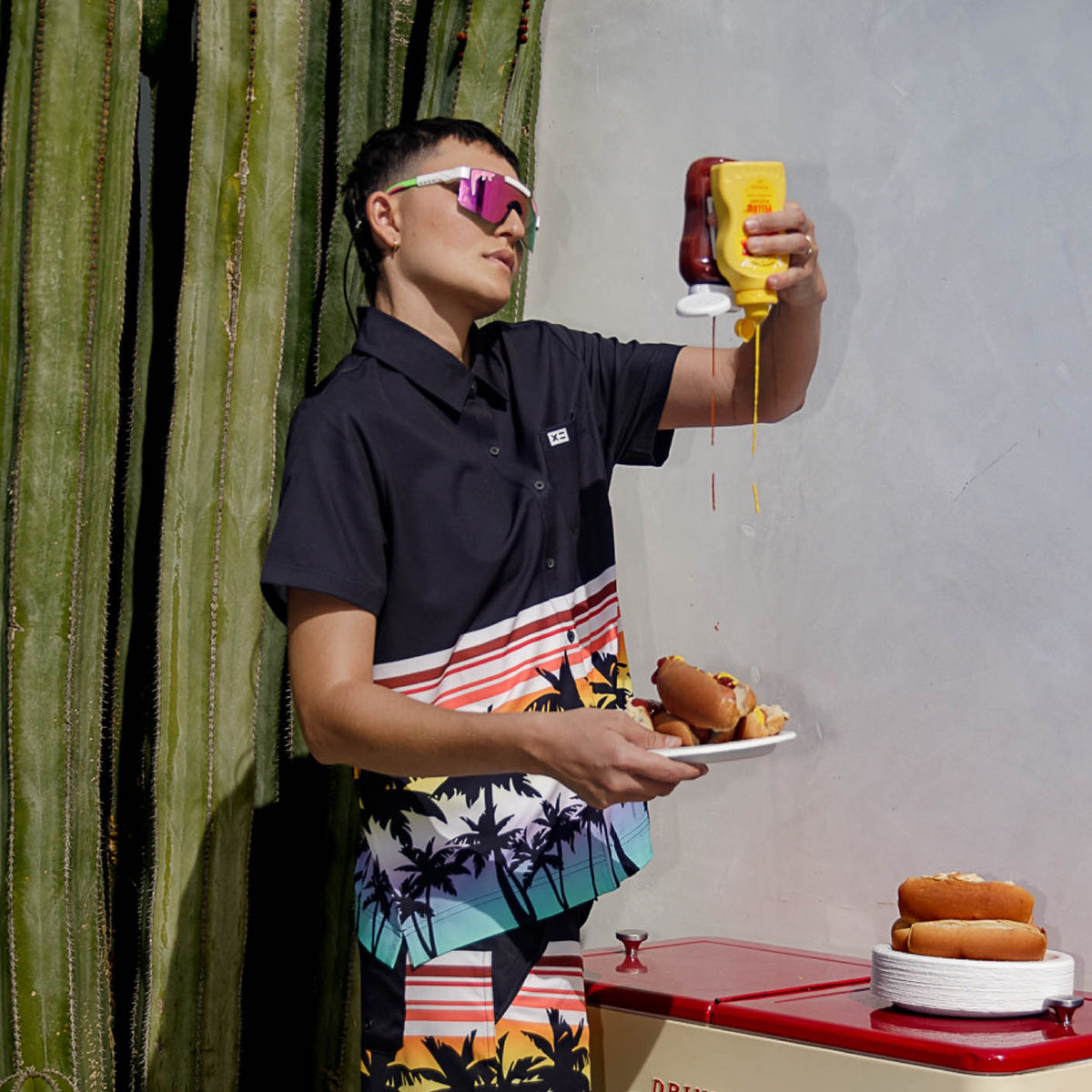 TomboyX Cabana Shirt - Hawaiian Heat