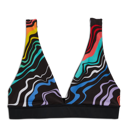 TomboyX Swim Reversible Plunge Top - Making Waves