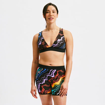 TomboyX Swim Reversible Plunge Top - Making Waves