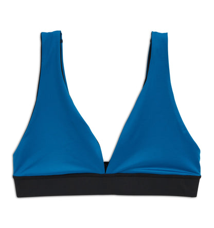 TomboyX Swim Reversible Plunge Top - Marina Blue