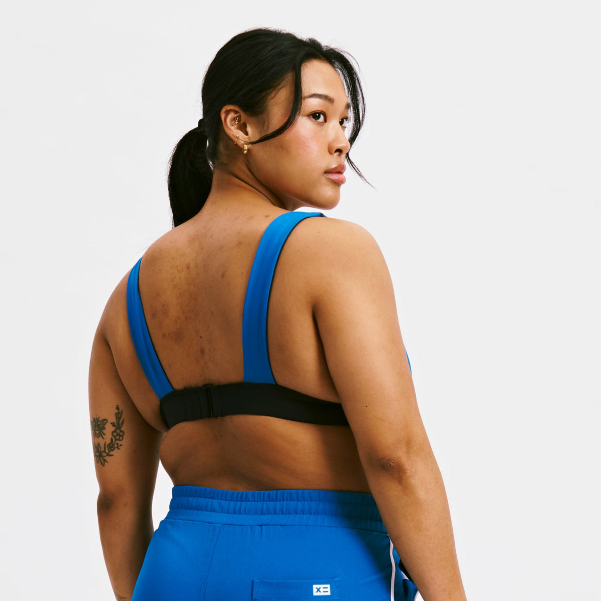 TomboyX Swim Reversible Plunge Top - Marina Blue