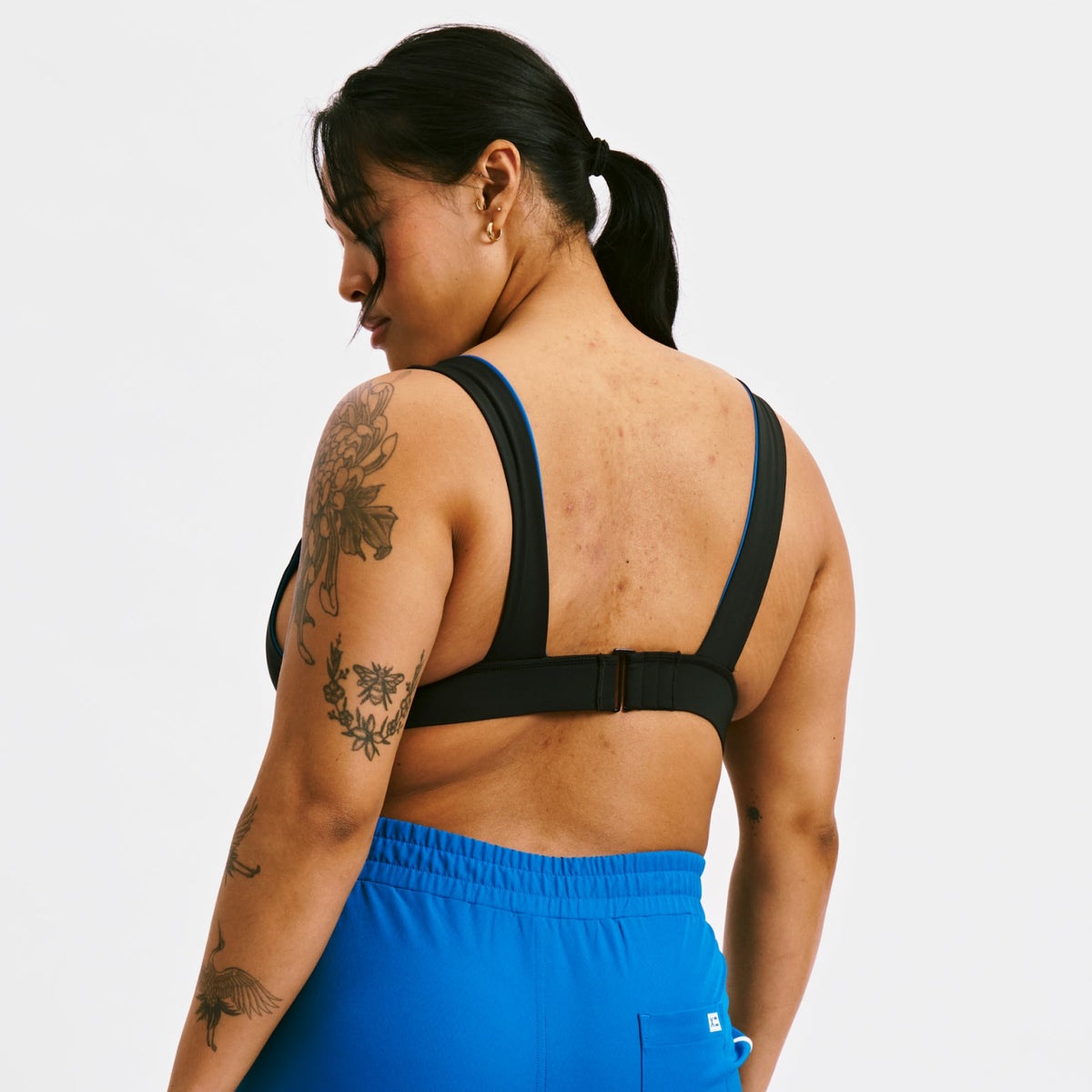 TomboyX Swim Reversible Plunge Top - Marina Blue