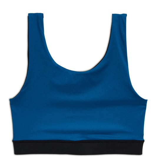 TomboyX Swim Reversible Sport Top - Marina Blue