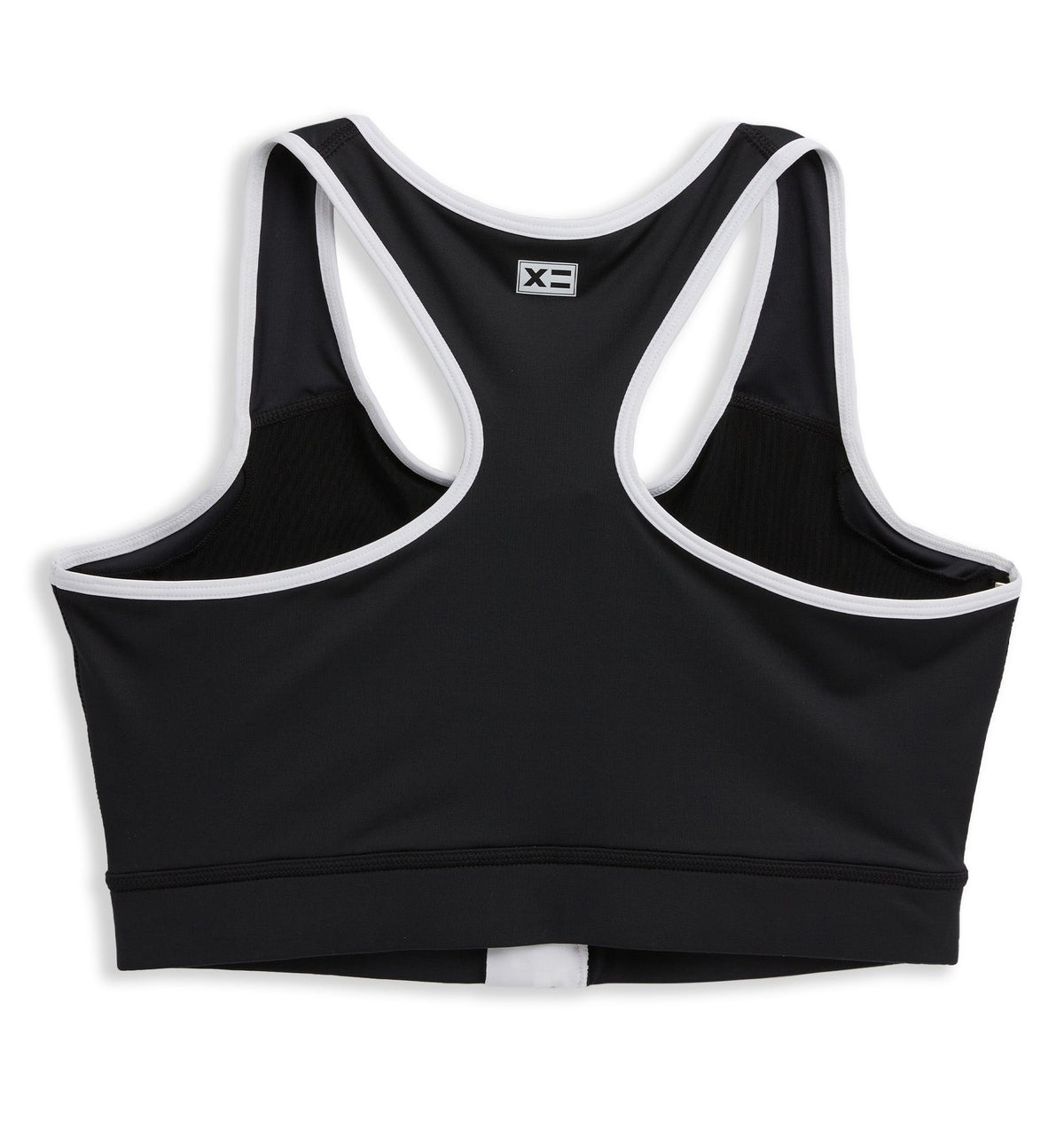 TomboyX Swim Racerback Zip Compression Top - Black Novelty