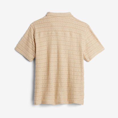 TomboyX Crochet Cabana Shirt - Sandshell
