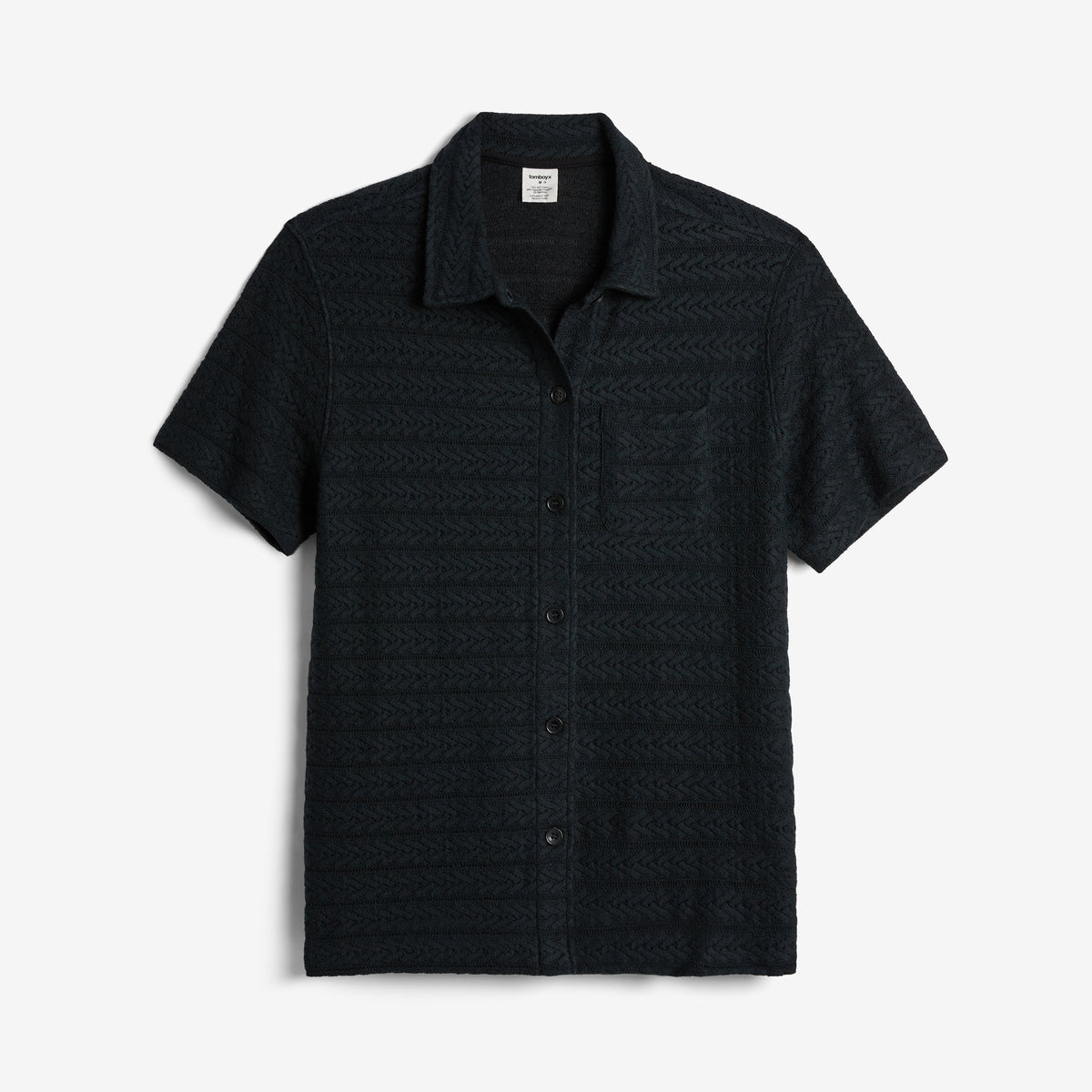 TomboyX Crochet Cabana Shirt - Black