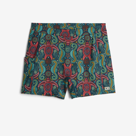 TomboyX Swim 4.5" Shorts - Marine Mosaic