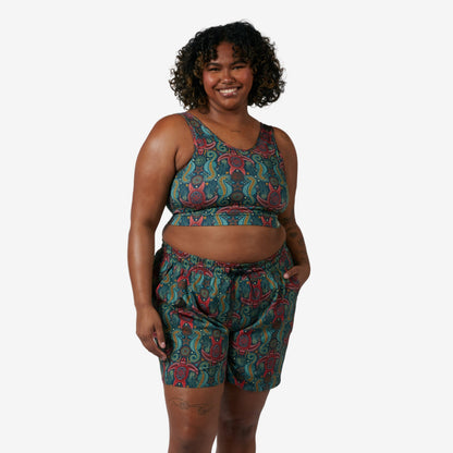TomboyX Swim 7" Pull-On Board Shorts Light Weight - Marine Mosaic