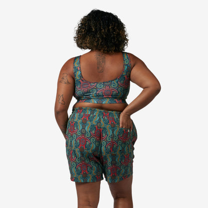 TomboyX Swim 7" Pull-On Board Shorts Light Weight - Marine Mosaic