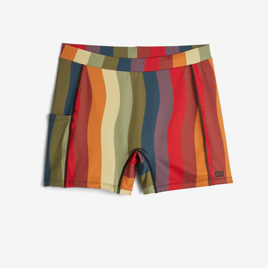 TomboyX Swim 4.5" Shorts - Rainbow Wave