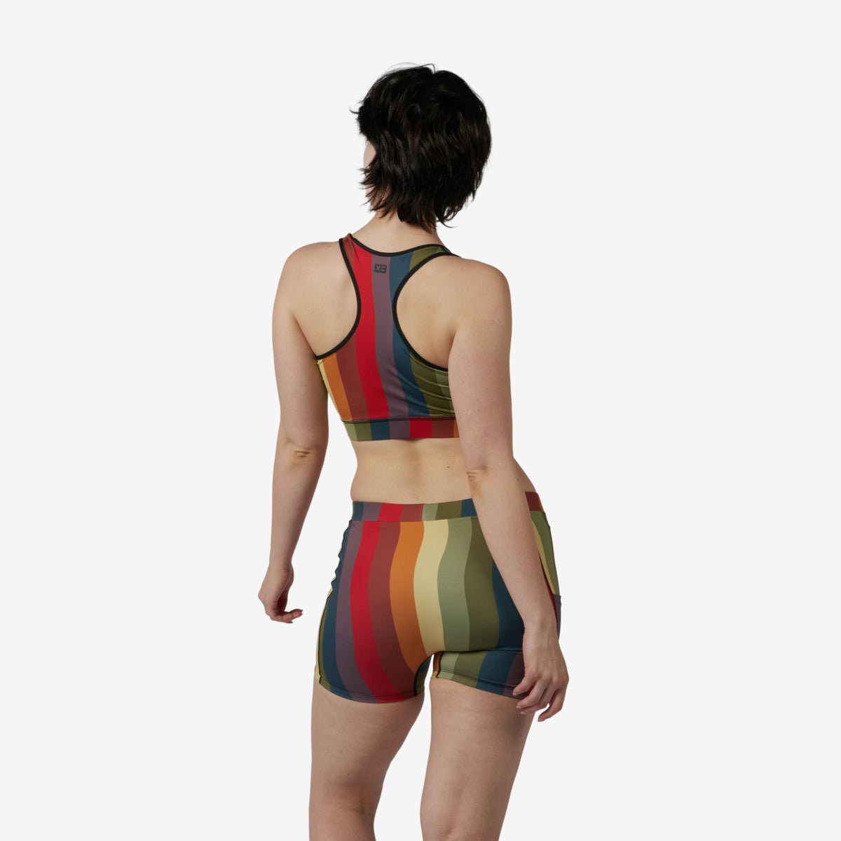 TomboyX Swim 4.5" Shorts - Rainbow Wave