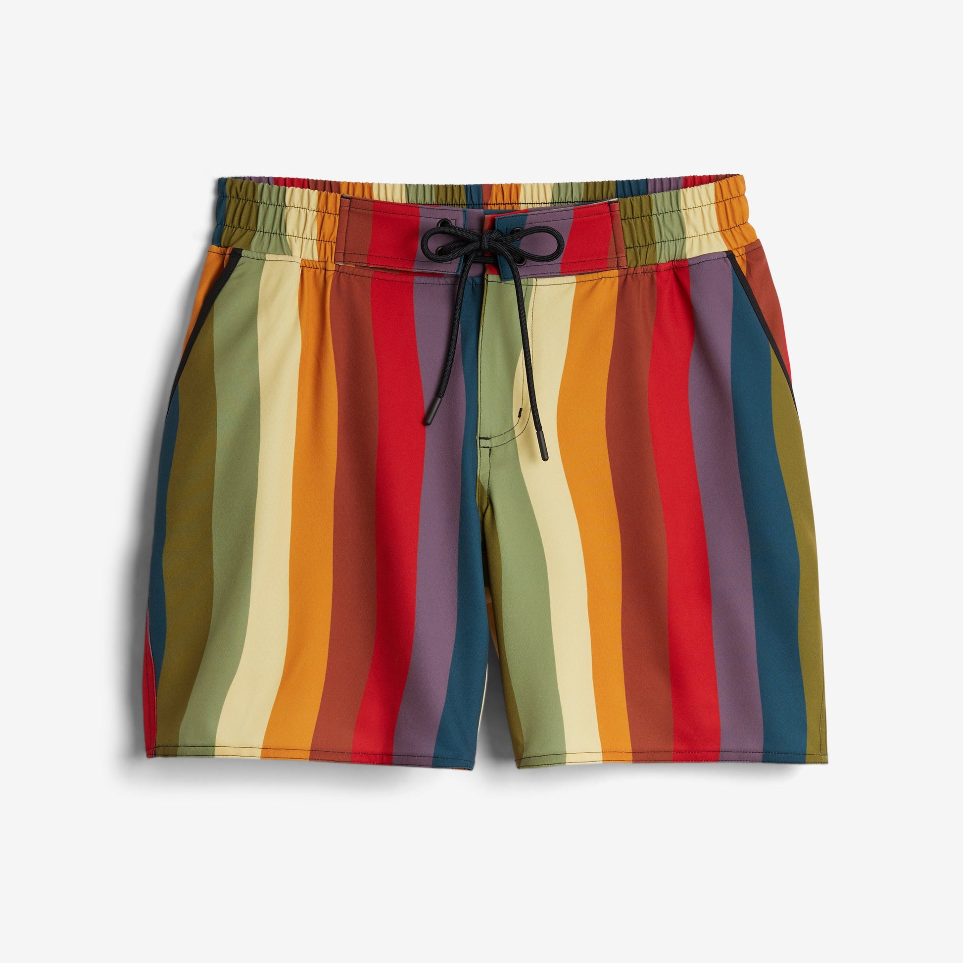TomboyX Swim 7" Heritage Board Shorts Light Weight - Rainbow Wave