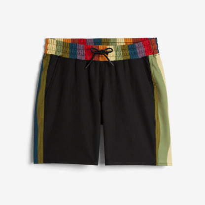 TomboyX Swim 7" Pull-On Board Shorts Light Weight - Rainbow Wave