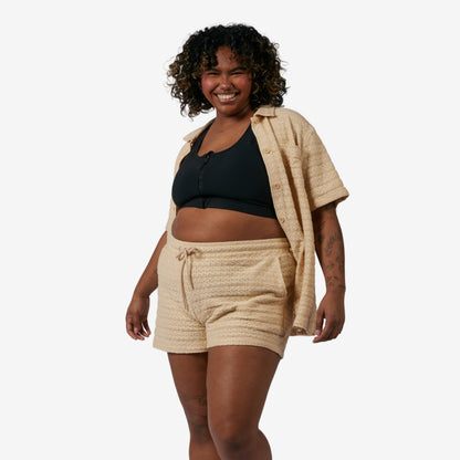 TomboyX Crochet Cabana Short - Sandshell