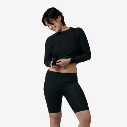 TomboyX Swim Solarmesh 9" Shorts - Black