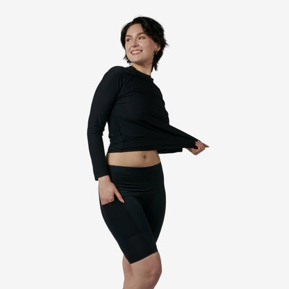 TomboyX Swim Solarmesh 9" Shorts - Black