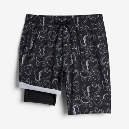 TomboyX Swim 9" Lined Board Shorts Light Weight - Kraken
