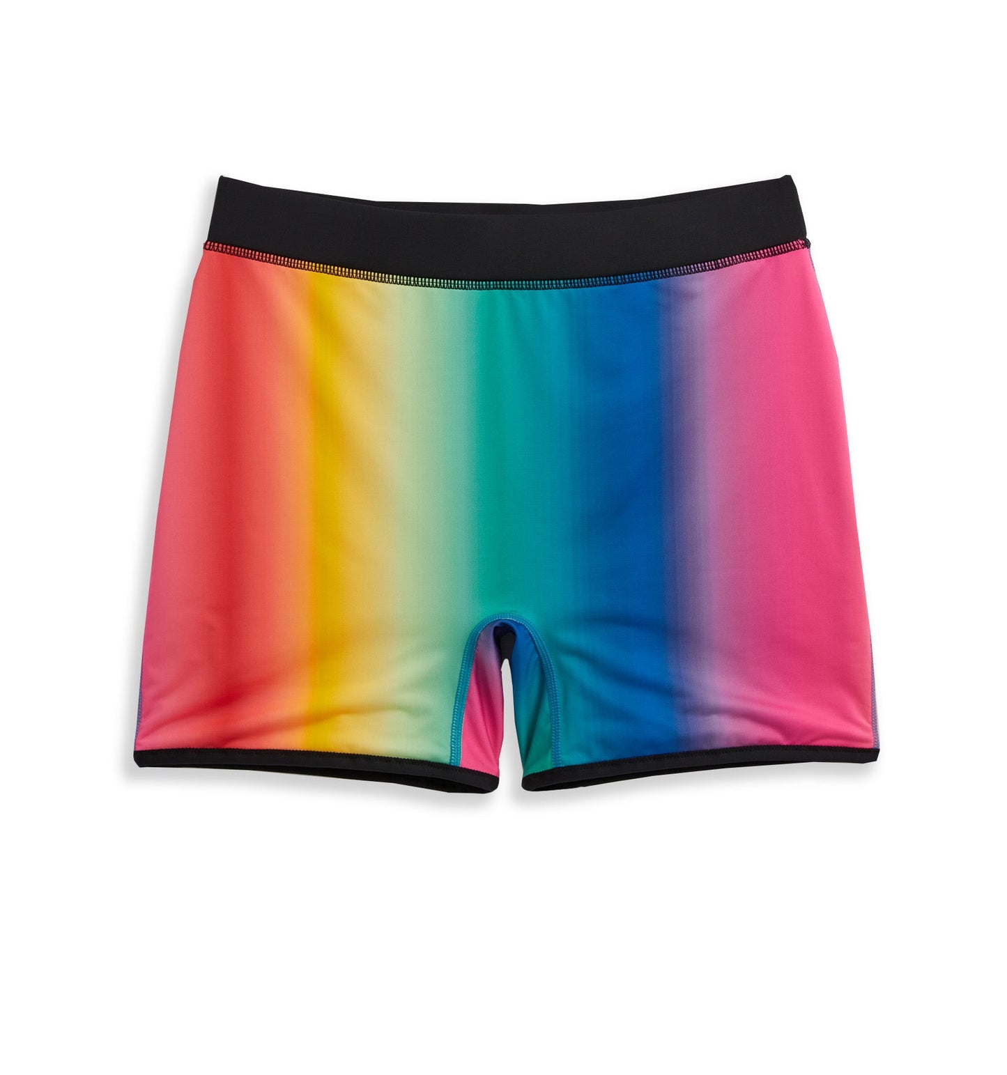 TomboyX Swim 4.5" Reversible Short - Melting Rainbow