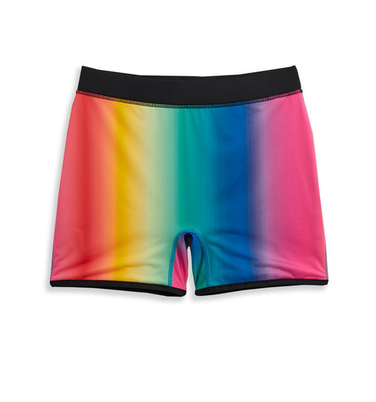 TomboyX Swim 4.5" Reversible Short - Melting Rainbow
