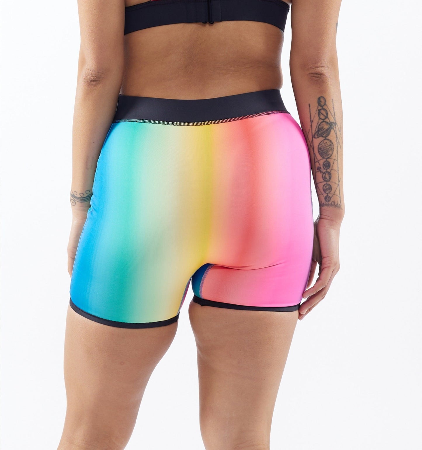 TomboyX Swim 4.5" Reversible Short - Melting Rainbow
