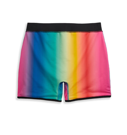 TomboyX Swim 4.5" Reversible Short - Melting Rainbow