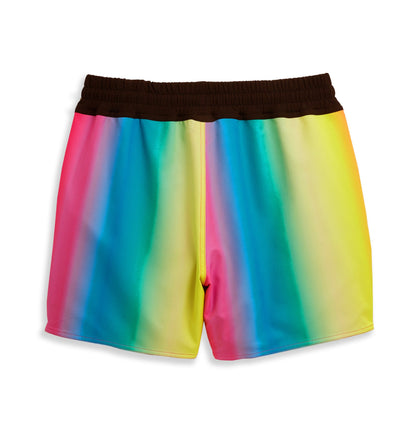 TomboyX Swim 5" Reversible Board Short - Melting Rainbow