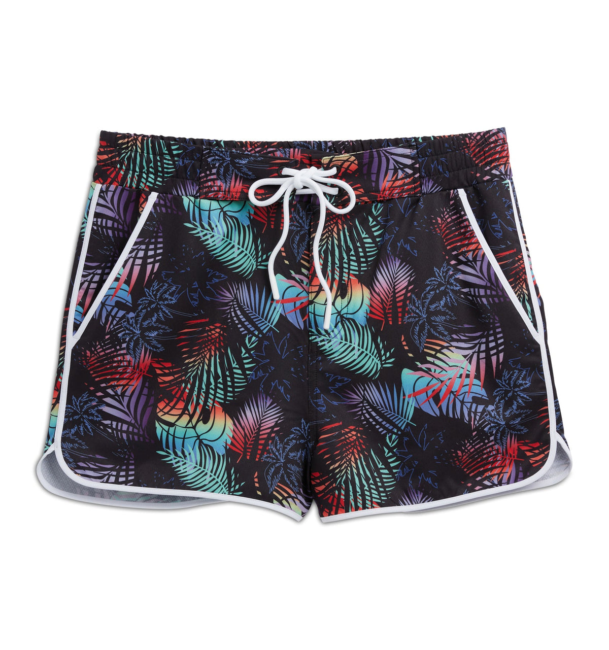 TomboyX Swim 2.5" High Waisted Board Shortie - Palm Dreams